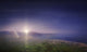 Aerial view of mountains and sea at sunset from Mount Vesuvius, Napoli region, Italy poster print.