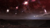 View from a World Between Galaxies Poster Print showcasing cosmic scenery.