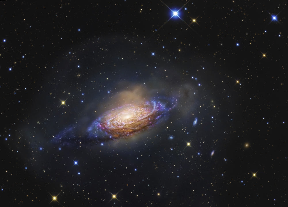 NGC 3521 Spiral Galaxy Poster Print showcasing cosmic beauty.
