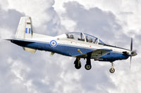 Hellenic Air Force T-6 Texan II landing at Kalamata Air Base poster print