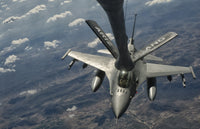 U.S. Air Force F-16C Block 50 Fighting Falcon in-flight refueling poster print.