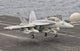 EA-18G Growler trap landing on USS George H.W. Bush poster print.