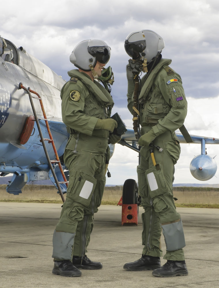 Romanian Air Force MiG-21C pilots at Camp Turzii Air Base poster print.