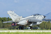 Italian Air Force Tornado ECR taking off from Trapani Air Base during NATO Exercise Trident Juncture 2015.