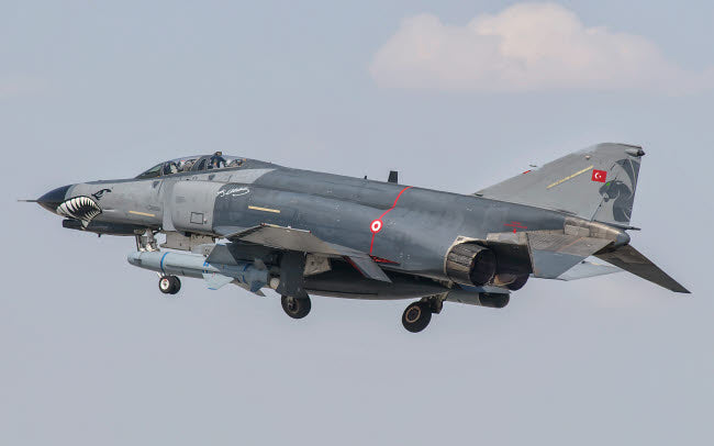 Turkish Air Force F-4 Phantom poster print flying over Turkey