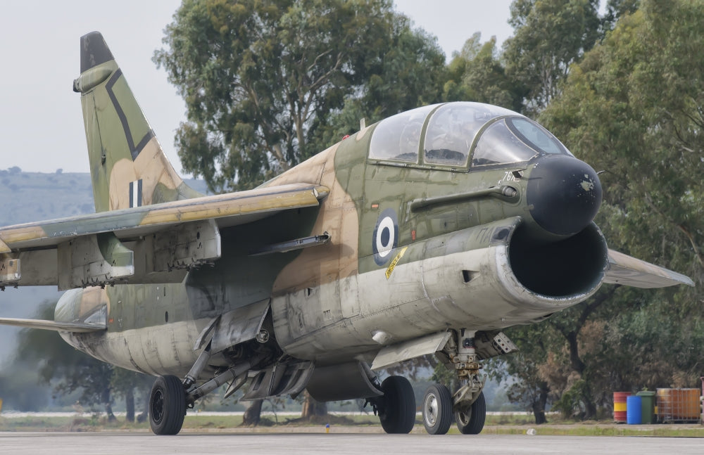 Hellenic Air Force TA-7 Corsair II Poster Print at Araxos Air Base, Greece