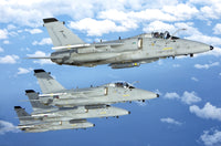 Formation of Italian Air Force AMX-ACOL aircraft poster print