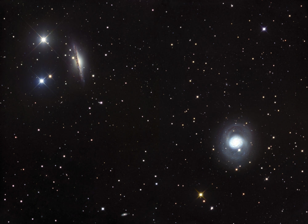 Messier 77 and NGC 1055 Spiral Galaxies Poster Print