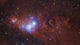 NGC 2264, The Cone Nebula Region Poster Print showcasing vibrant cosmic colors.