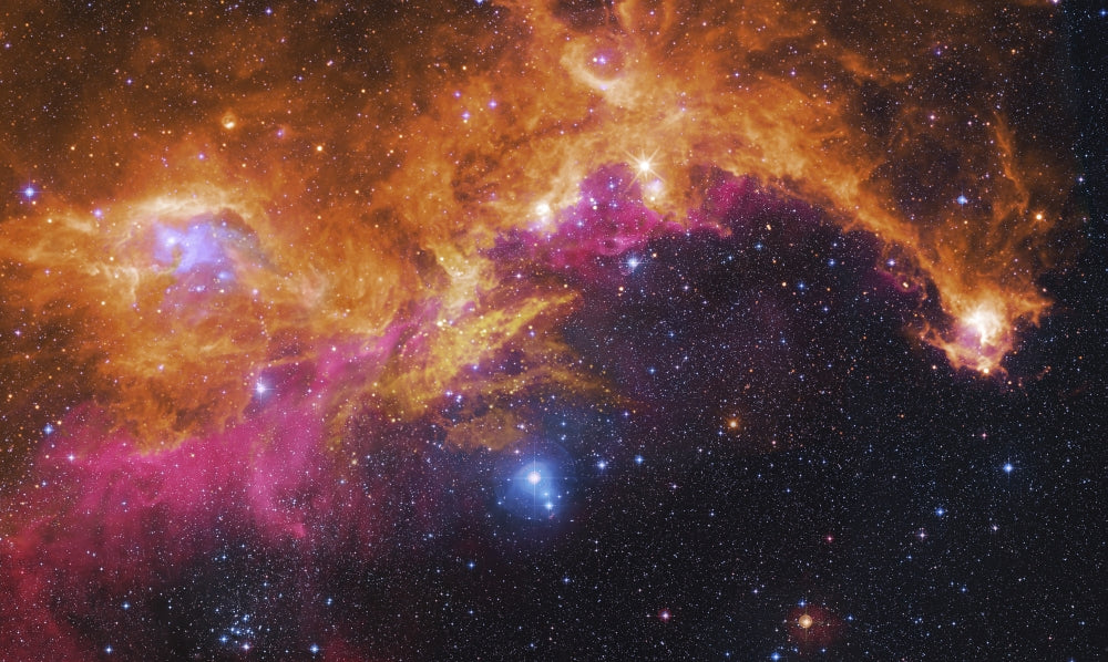 Poster print of IC 2177 Seagull Nebula - Light-Infrared Composite