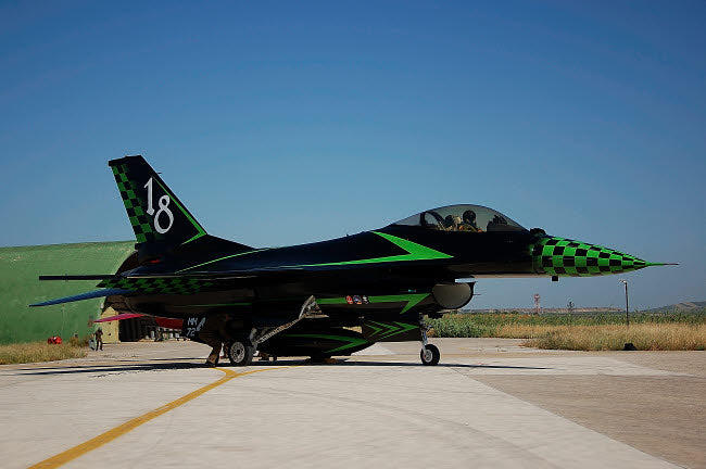 Italian Air Force F-16 Air Defense Fighter Poster Print in special colors