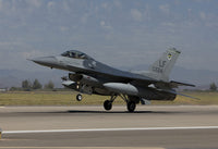 F-16 Fighting Falcon taking off on a training mission poster print.