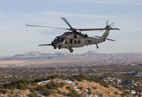 HH-60G Pave Hawk flying during a training mission at Kirtland Air Force Base, New Mexico