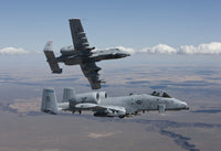 A-10 Thunderbolts flying over Saylor Creek bombing range in Idaho - Poster Print