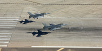 F-16 Fighter Jets Landing in Formation at Luke Air Force Base Poster Print