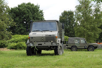 Unimog Truck of the Belgian Army Poster Print showcasing military vehicle