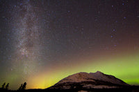 Aurora Borealis and Milky Way over Carcross Desert Poster Print by Joseph Bradley