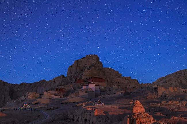 Morning Twilight Over the Ruins of Guge Kingdom Poster Print by Jeff Dai
