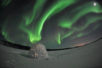 Aurora Borealis over an Igloo on Walsh Lake, Canada Poster Print by Jiri Hermann