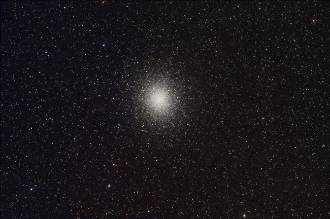 Omega Centauri, NGC 5139 Poster Print showcasing a beautiful globular cluster in space.