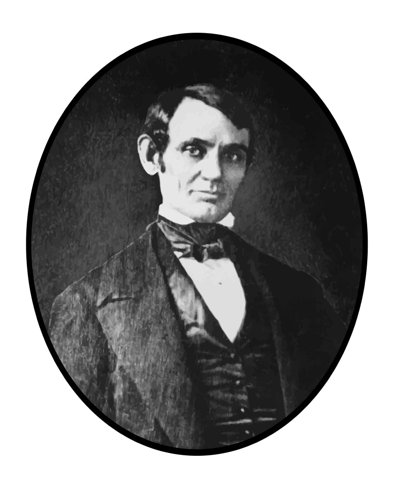 Vector portrait of young Abraham Lincoln poster print.
