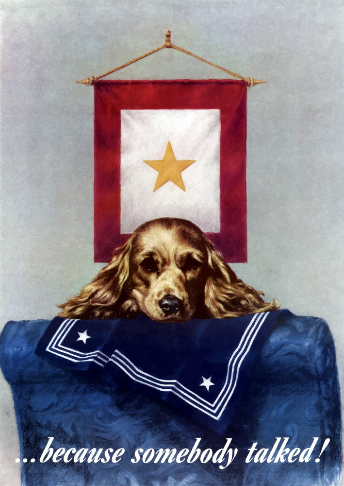 Digitally restored war propaganda poster print showcasing vintage art.