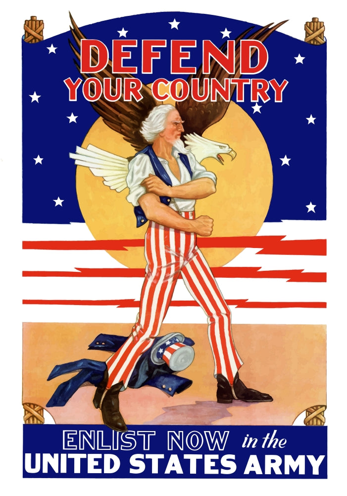 Digitally Restored War Propaganda Poster Print - Art Print