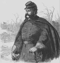 Digitally restored vector portrait of Ambrose Everett Burnside.