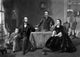 Digitally restored vintage print of President Abraham Lincoln and his family.