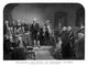 Digitally restored print of President George Washington delivering his Inaugural Address.