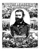 Vintage Civil War poster of General Ulysses S. Grant in military uniform.