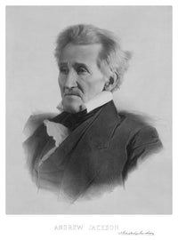 Vintage American history print of President Andrew Jackson.