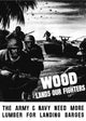 Vintage World War II poster depicting combat troops landing on a beach.