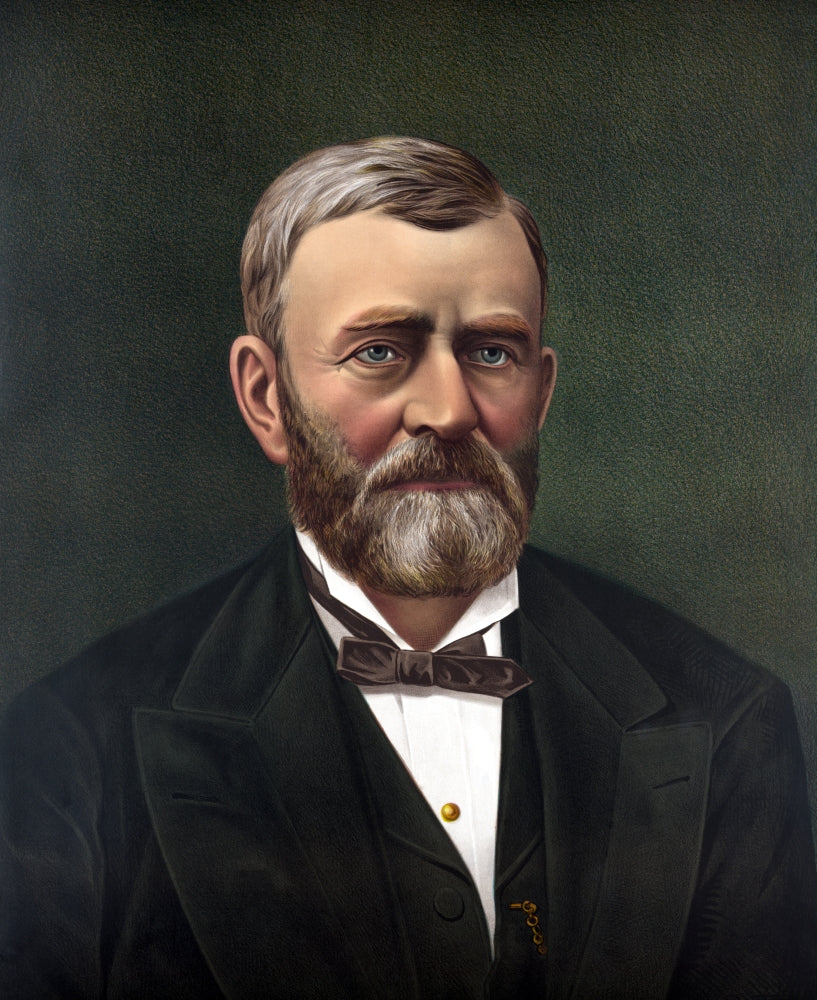 Digitally restored color portrait of President Ulysses S. Grant Poster Print