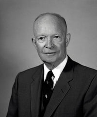 Digitally restored photo of President Dwight Eisenhower poster print by John Parrot