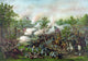Vintage American Civil War Print of The Battle of Atlanta showing General McPherson's death