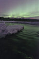 Aurora Borealis over Creek in Yukon Canada Fine Art Print