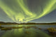 Aurora Borealis over Fish Lake, Yukon, Canada poster print.