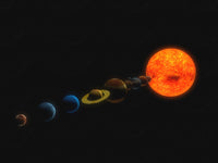 Solar System Poster Print featuring planets and celestial bodies.