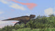 Tyrannosaurus Rex Hunting in an Open Field Poster Print
