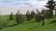 Gigantoraptor poster print in a grassy field, vibrant colors.