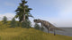 Ceratosaurus Running Up a Hill Poster Print showcasing the dinosaur in motion.