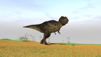 Tyrannosaurus Rex in a grassy field poster print