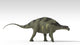 Brachytrachelopan Dinosaur Poster Print on white background