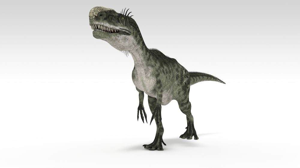 Monolophosaurus Dinosaur Poster Print with white background