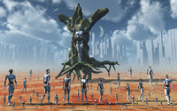 In an Alternate Reality Cyborgs Pay Homage to Their Great Prophets Shrine Poster Print