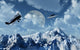 1930s DH 82 Tiger Moth Biplane Encountering UFOs Poster Print