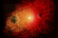 The Death of a Star as it Becomes a Supernova Poster Print by Mark Stevenson, showcasing cosmic phenomena.