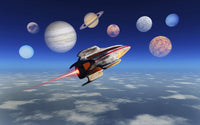 Artist's concept of future space tourism poster print by Mark Stevenson