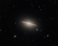 The Sombrero Galaxy Poster Print showcasing vibrant cosmic colors